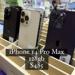 📲iPhone 14 Pro Max  128gb unlocked $485