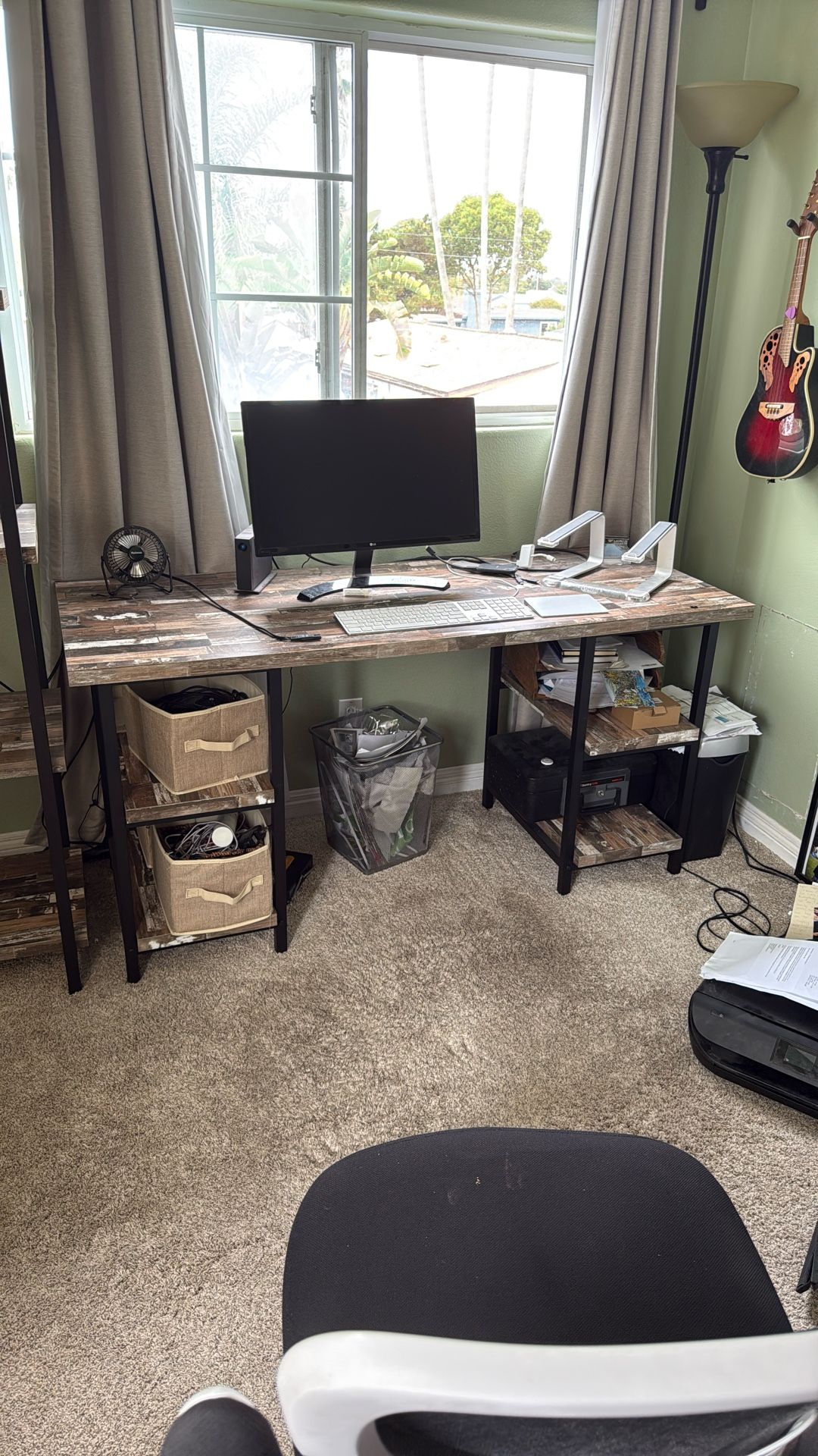 Desk And Matching Shelving