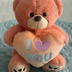 Cute Teddy Bear Plush – “I Love You” Heart