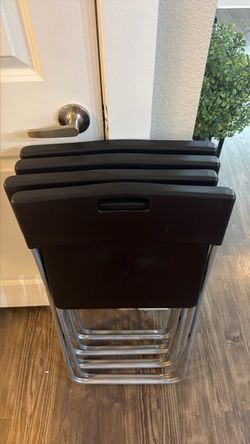 Set of 4 - IKEA Gunde Folding Chair Black