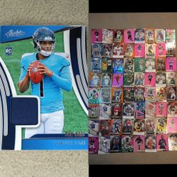 65 Total Cards For 75 (1.15 Each) 64 NFL Cards + 2025 Cam Ward Absolute Rookie Jersey Patch (Read Description)