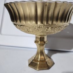 Glass Compote Floral Bowl Pedestal Vase