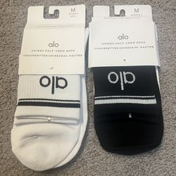 Alo Yoga Unisex Half Crew Socks Size Medium 