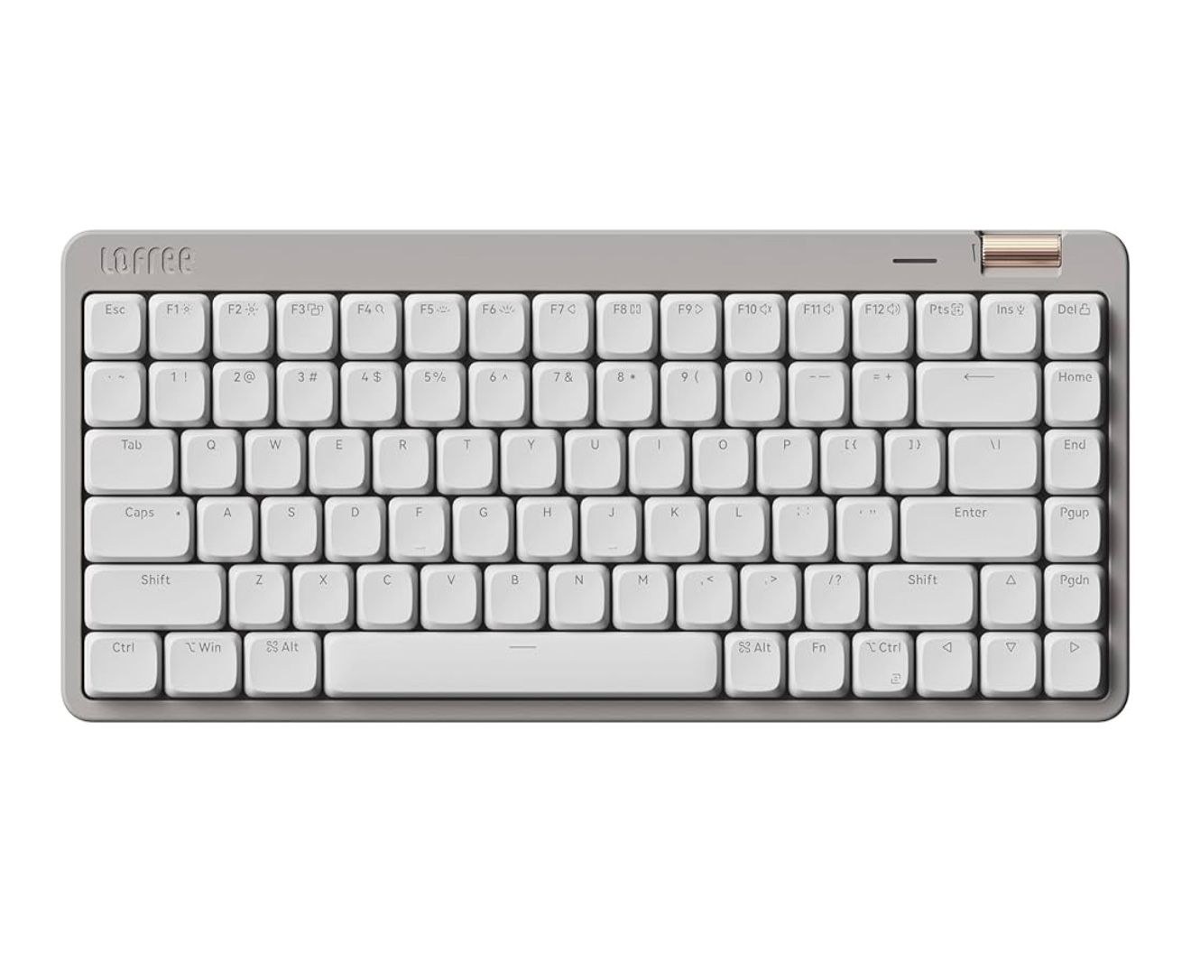 Flow Lite 84 Keys Low Profile Mechanical Keyboard, 75% Swappable Rechargeable Wireless Keyboard with 2.4G Receiver, Bluetooth and Wired Connection for