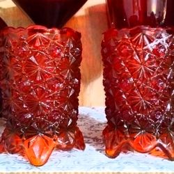 Amberina Glass Votives 