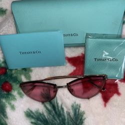 Tiffany & Co. TF3090 6105/84 Rose Gold Pink Gradient Sunglasses w/ Case