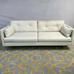 ( Delivery Available ) Article Anton Cream White Sofa