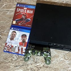PS4 Console With Controller And 2 Games