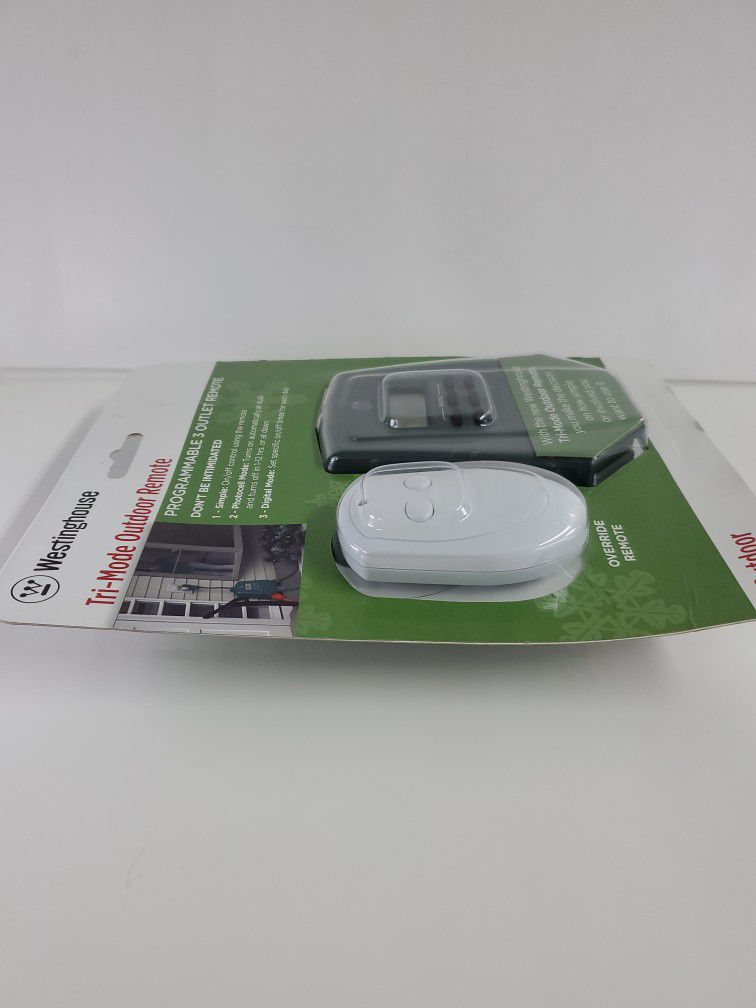 Westinghouse Tri Mode Digital Photocell Outdoor Timer With remote control  (FACTORY SEALED).. Tri-Mode Outdoor Remote Easy Control If you choose sim  for Sale in Moorhead, MN - OfferUp