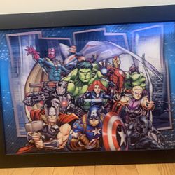 Marvel Avengers 3-D Framed Picture
