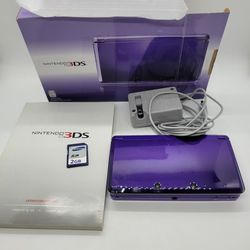 Nintendo 3DS Console Midnight Purple CIB Complete