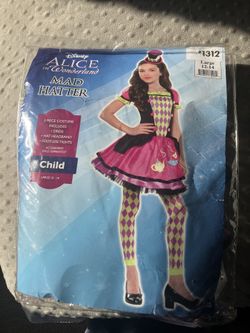 Child Mad Hatter Costume Large 12 To 14