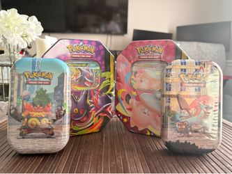 Pokémon TCG Sealed Tin Mega Gengar & Mega Clefable