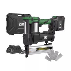 Prostormer Cordless Brushless Brad Nailer, 2 in 1 Nail Gun Staple Gun Kit with 4.5Ah Lithium-Ion Battery and Charger, 18 Gauge Stapler for Woodworking