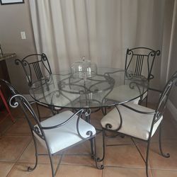 Bombay Company Iron and Glass table and chairs
