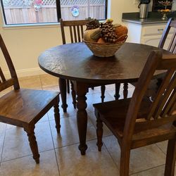 Sold Wood Dining Chair And 4 Chairs 