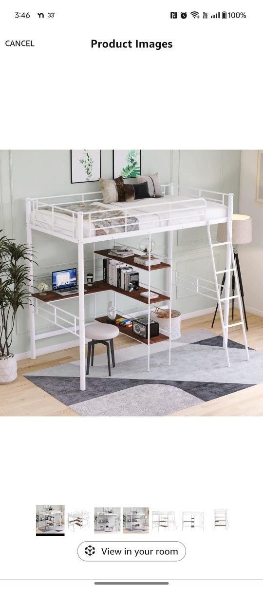 Loft With Desk *Mattress Not Included*