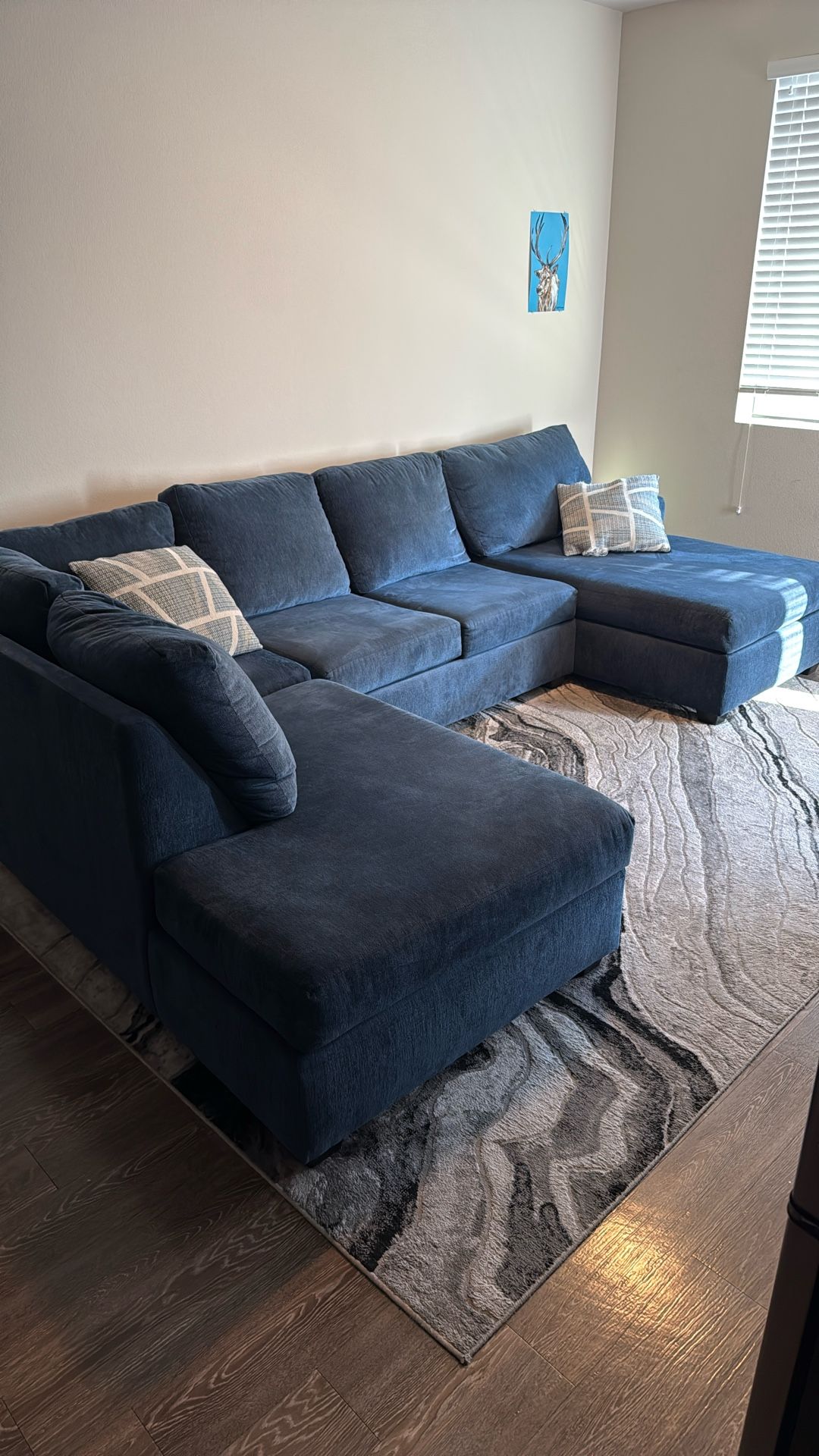 Colby Navy Blue Sectional