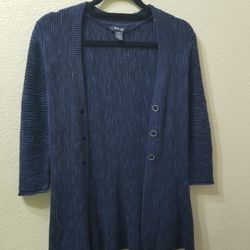 Style & Co. Women's Size Petite Medium Navy Blue Cardigan