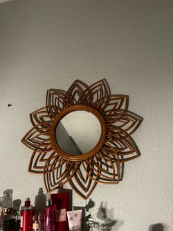 Mirror flower wall decoration