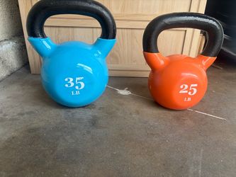 35 LB and 25 LB Kettlebell Set
