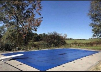 WaterWarden Safety Inground Pool Cover, Fits 16' x 32, Center Easy Installation, Triple Stitched for Max Strength, Includes All Needed Hardware, SCSB1