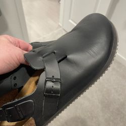 Birkenstock Tokio Super Grip Black Leather Clogs – Size 46 (US Men’s 13)