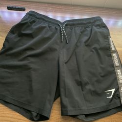 Black Gymshark Pool Shorts (Medium)