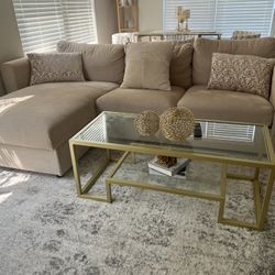 Sofa, with chaise/Gunnared beige