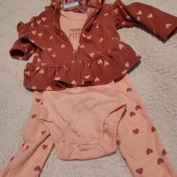 Brand New 3 Piece Child Of Mine Made By Carter's ..12months