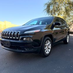 2014 JEEP CHEROKEE SPORT, LOW MILES, GREAT ON GAS, COLD AC, FINANCE AVAILABLE  🚘