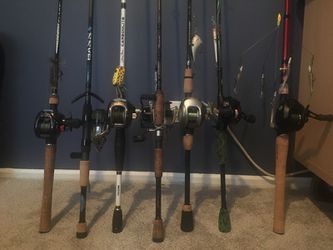 Bass reels and rods