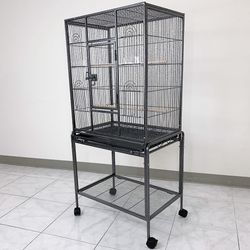 (NEW) $95 Large 53” Bird Cage for Parakeet Parrot Cockatiel Canary Finch Lovebird, Size 24x17x53” 