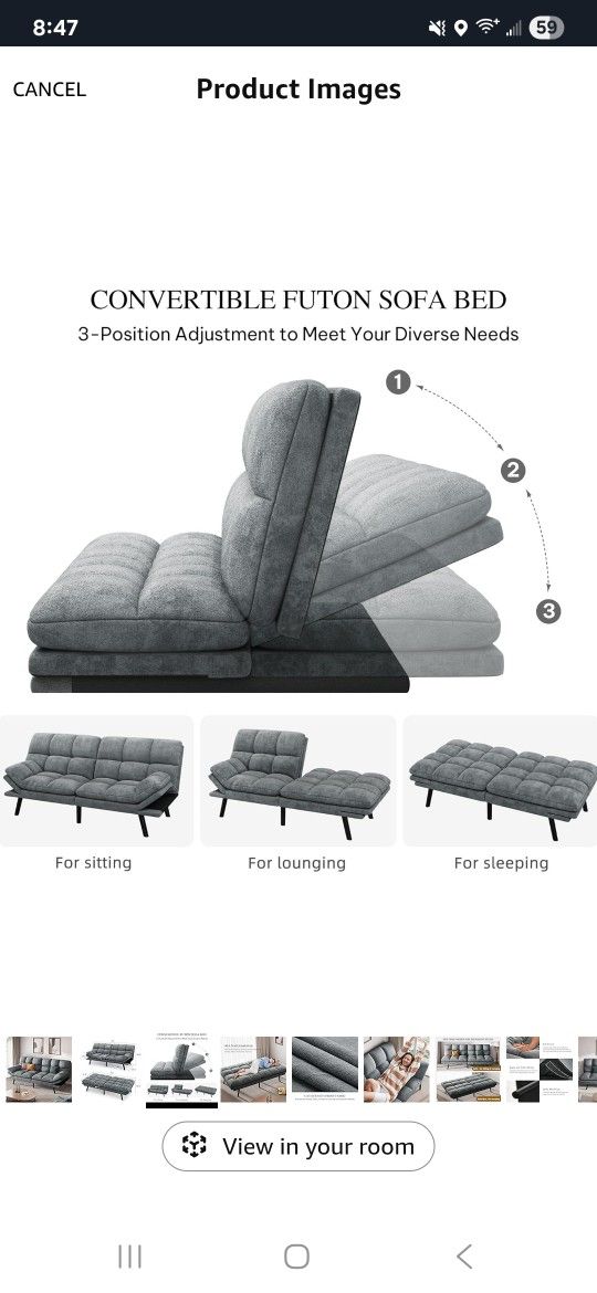 Sofa/futon/bed Adjustable!