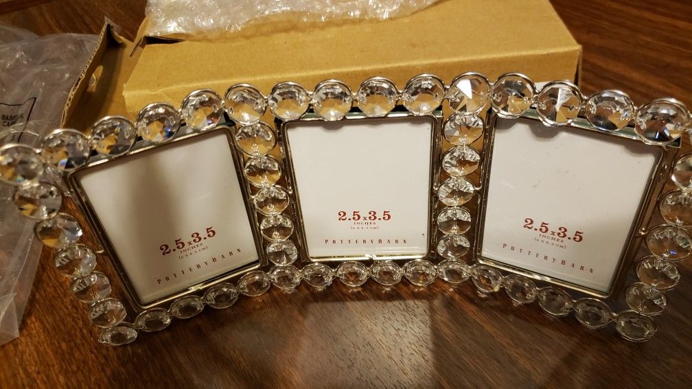  $15. Jeweled picture frame, 3  Pictures