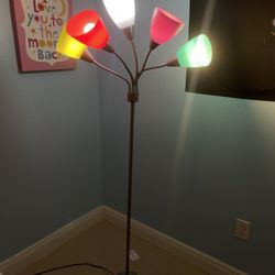 Flower Standing Lamp Multicolor For Girls Bedroom 