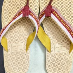 Authentic Louis Vuitton Flip Flop Sandals Size 8.5 Womens Pink