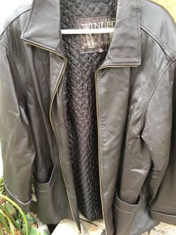 Large leather jacket