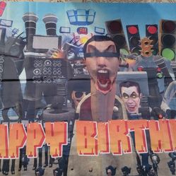 Skibbidi Toilet Birthday Banner 