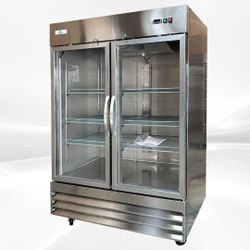 NSF 2Glass Door Stainless Steel Commercial Freezer CFD-2FFGSS