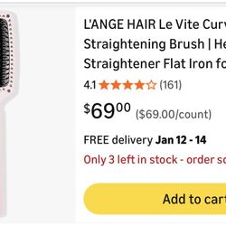 L’ange Le Vite Ceramic Straightening Brush