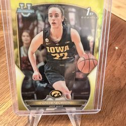 2022 Bowman U Chrome Caitlin Clark Yellow Refractor /75