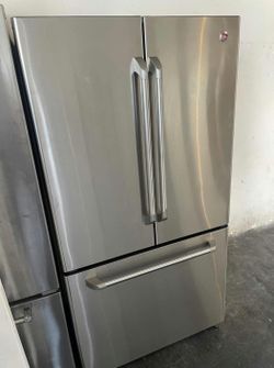 GE 3-Door French Door Fridge Stainless Steel