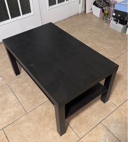 Black wood coffee table