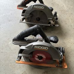 2 Ridgid 18v Circular Saw 