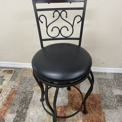 1 Swivel Counter Barstool 24” seat H, elegant. Cherrywood color