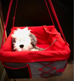 Plush Carseat Dog Carrier Pet  Booster