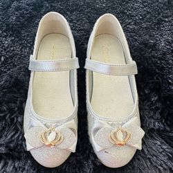 Stelle Girls Mary Jane Glitter Shoes Wedding Party Flats Size 2