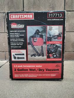 CRAFTSMAN 2 Gallon Wet/DryVac VACUUM CLEANER $25.00