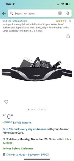 Running Belt with Reflective Stripes 